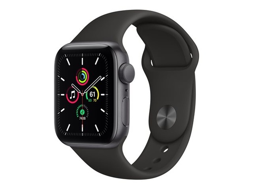 [MKNY3LL/A] Apple Watch SE (GPS) - 40 mm - aluminio plateado - reloj inteligente con pulsera deportiva - fluoroelastómero - azul abismo - tamaño de la banda: Regular - 32 GB - Wi-Fi, Bluetooth - 30.49 g