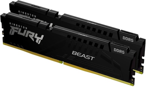 [KF548C38BBK2-32] Kingston Fury - DDR5 SDRAM - 32 GB - 4800 MHz - CL38 - Unbuffered - Non-ECC - Beast Black