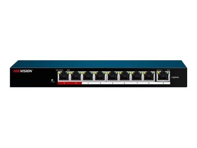 [DS-3E0109P-E-M] Hikvision DS-3E0109P-E/M - Conmutador - sin gestionar - 9 x 10/100 (PoE) + 1 x 10/100 (enlace ascendente) - sobremesa, montaje en pared - PoE (58 W)