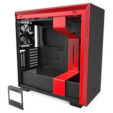 [CA-H710I-BR] NZXT H series H710i - Torre - placa ATX extendida - panel lateral con ventana (cristal templado) - sin fuente de alimentación - rojo, negro mate - USB/Audio