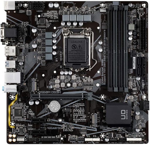 [H410MHV3G13] Gigabyte - H410M H - Motherboard - Micro ATX - LGA1200 Socket - Intel H410 - para Celeron / para Core i3 / para Core i5 / para Core i7 / para Core i9 - Intel HD Graphics - None