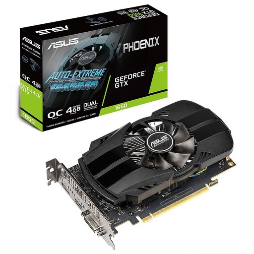 [PH-GTX1650-O4G] ASUS PH-GTX1650-O4G - OC Edition - tarjeta gráfica - GF GTX 1650 - 4 GB GDDR5 - PCIe 3.0 x16 - DVI, HDMI, DisplayPort