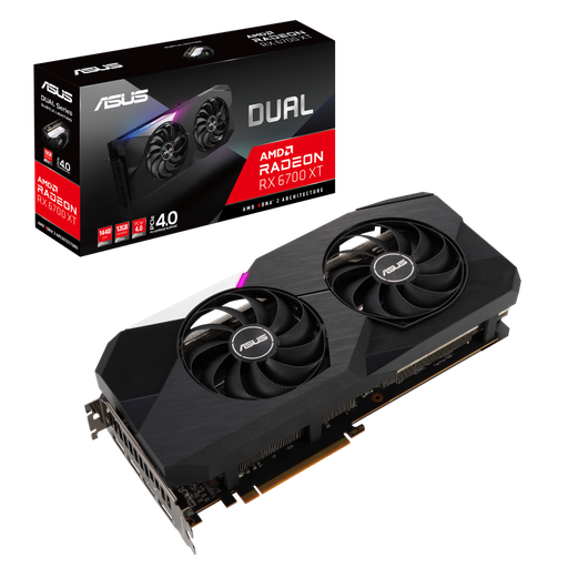 [DUAL-RX6700XT-12G] ASUS DUAL-RX6700XT-12G - Tarjeta gráfica - Radeon RX 6700 XT - 12 GB GDDR6 - PCIe 4.0 - HDMI, 3 x DisplayPort