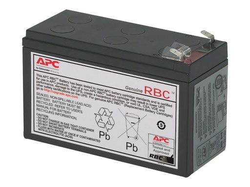 [RBC2] APC Replacement Battery Cartridge #2 - Batería de UPS - 1 x baterías - Ácido de plomo - negro - para P/N: AP250, BE550-KR, BK500IACH, BP300JPNP, BP500IACH, BX600CI-IN, CP27U13AZ3-F