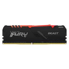 [KF432C16BBA/16] Kingston FURY Beast RGB - DDR4 - módulo - 16 GB - DIMM de 288 espigas - 3200 MHz / PC4-25600 - CL16 - 1.35 V - sin búfer - no ECC - negro