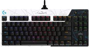[920-010074] Logitech G PRO K/DA Gaming Keyboard - Teclado - retroiluminación - USB - interruptor: GX Blue Clicky - blanco