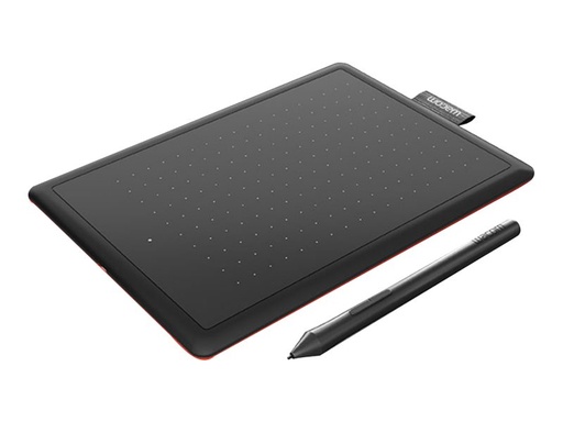 [CTL472] One by Wacom Small - Digitalizador - diestro y zurdo - 15.2 x 9.5 cm - electromagnético - cableado - USB - negro, rojo