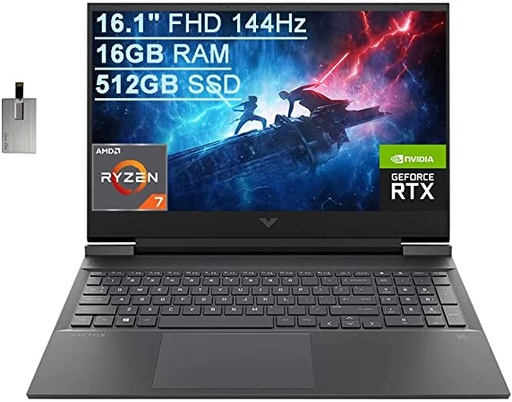 [6F7P0LA#ABM] HP Victus - Notebook - 15.6" - AMD Ryzen 7 5800H - 16 GB - 512 GB SSD - RX6500M - Microsoft Windows - 1-year warranty - 15-fb0114la