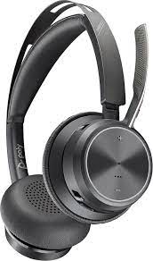 [214432-02] Poly Voyager Focus 2 UC - Auricular - en oreja - Bluetooth - inalámbrico, cableado - cancelación de sonido activo - USB-C a través de adaptador Bluetooth - Certificado para Equipos de Microsoft
