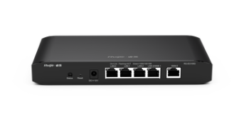 [RG-EG105G-V2] Cloud managed router with 3 gigabit LAN ports, 1 gigabit WAN port and 1 configurable gigabit LAN/WAN port, up to 100 clients with 500 Mbps throughput