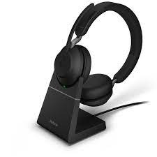 [26599-999-989] Jabra Evolve2 65 MS Stereo - Auricular - en oreja - Bluetooth - inalámbrico - USB-A - aislamiento de ruido - negro - con base de carga - Certificado para Equipos de Microsoft