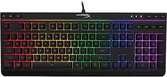 [HX-KB5ME2-LA] HyperX Alloy Core RGB - Teclado - Cableado - Español - USB - Ergonomic Design - Negro - Resistente a los derrames - Botones de acceso rápido para brillo, modos de luz y modo Juego