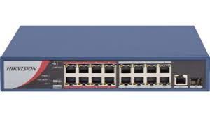 [DS-3E0318P-E-m] Hikvision DS-3E0318P-E/M - DS-3E Series - conmutador - sin gestionar - 16 x 10/100 (PoE+) + 1 x 10/100/1000 (enlace ascendente) + 1 x Gigabit SFP (enlace ascendente) - sobremesa - PoE+ (135 W)