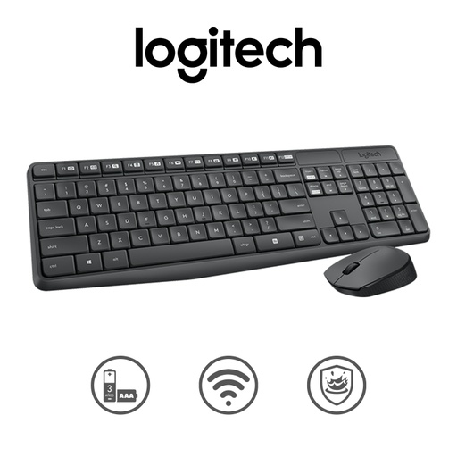 [920-007901] Logitech - Set Teclado y mouse - Inalámbrico - USB