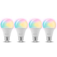 [NHB-C1104PK] Nexxt Solutions Connectivity - Light Bulb - A19 RGB 110V 4PK - conexión WI-FI - Bombillo multicolor - Compatible con Amazon Alexa y Google Assistant - 800 Lumen - 9W(Equivalente a 60W) - 110 V/ 220 V
