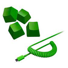 [RC21-01490700-R3M1] Razer - Set copertura teclado - verde razer - con cable trenzado