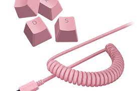 [RC21-01491000-R3M1] Razer - Set copertura teclado - rosa cuarzo - con cable trenzado