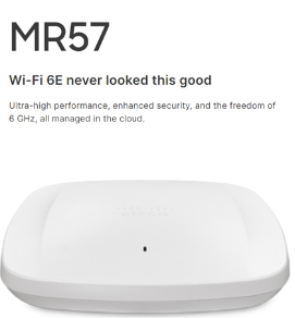 [MR57-HW] MR57-HW - Meraki MR57 Wi-Fi6E (802.11ax) 8×8 Cloud Managed Access Point with Multigigabit Ethernet