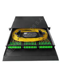 [ODF] ODF - para instalar en rack, 48 posiciones; incluye 24 centradores SC/APC (verde) duplex, bandeja de empalmes, manguitos termocontractiles