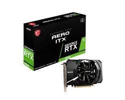 [GeForce RTX 3050 AERO ITX 8G OC] MSI GeForce RTX 3050 AERO ITX 8G OC - Tarjeta gráfica - GF RTX 3050 - 8 GB GDDR6 - PCIe 4.0 x8 - HDMI, 3 x DisplayPort