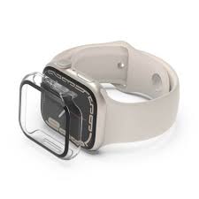 [OVG004zzCL-REV] Belkin SCREENFORCE - Tapa protectora para reloj inteligente - curvada templada, 2 en 1 - policarbonato, vidrio templado - transparente - para Apple Watch (45 mm)
