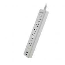 [FSP-612USBW] Forza - Surge protector - AC 110/220 V - 6 Tomas de Corriente - NEMA 2USB 5ft WH