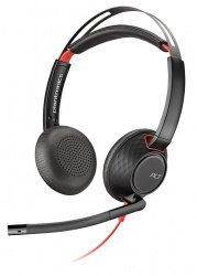 [80R97AA] Poly Blackwire 5220 - Blackwire 5200 series - auricular - en oreja - cableado - cancelación de sonido activo - conector de 3,5 mm, USB-A - negro - Certificado para Skype Empresarial, Certificado para Equipos de Microsoft, Certificado por Avaya, certificado con Cisco Jabber