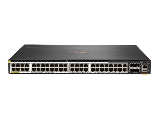 [JL659A] HPE Aruba 6300M - Conmutador - L3 - Gestionado - 48 x 100/1000/2.5G/5G (PoE+) + 4 x SFP56 de 1 Gb / 10 Gb / 25 Gb / 50 Gb (ascendente/apilado) - flujo de aire de delante hacia el lado - montaje en rack - PoE+ (2880 W)