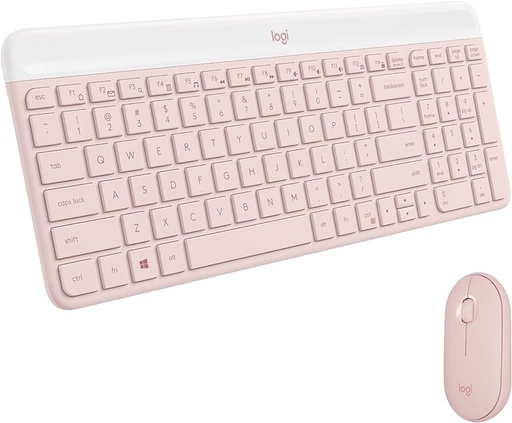 [920-011312] Logitech - Keyboard and mouse set - Spanish - Wireless - Rose