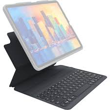 [103407563] ZAGG Pro Keys - Caja de teclado y folio (funda desmontable) - retroiluminación - Bluetooth - QWERTY - EE. UU. - para Apple iPad Pro de 12,9" (3ª generación, 4ª generación, 5ª generación)