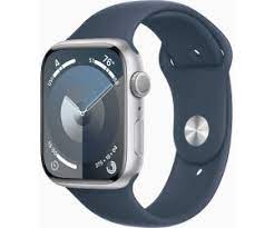 [MR9D3CL/A] Apple Watch Series 9 (GPS) - 45 mm - aluminio plateado - reloj inteligente con pulsera deportiva - fluoroelastómero - azul tormenta - tamaño de la banda: S/M - 64 GB - Wi-Fi, UWB, Bluetooth - 38.7 g
