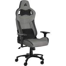 [CF-9010052-WW] CORSAIR TC100 RELAXED - Silla de juegos - ergonómico - reposabrazos - forma de T - inclinación - nailon, marco de acero, tela suave - negro/gris