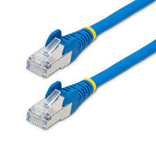 [NLBL-20F-CAT6A-PATCH] StarTech.com 20ft LSZH CAT6a Ethernet Cable, Blue, 10 Gigabit Snagless RJ45 100W PoE Patch Cord, CAT 6A 10GbE 27AWG S/FTP Network Cable w/Strain Relief, Fluke Tested/ETL - Low Smoke Zero Halogen Category 6A (NLBL-20F-CAT6A-PATCH) - Cable de interconexión - RJ-45 (M) a RJ-45 (M) - 6.1 m - S/FTP - CAT 6a - IEEE 802.3bt - sin halógenos, moldeado, sin enganches, trenzado - azul