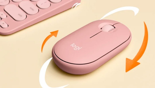 [910-007048] Logitech Pebble Mouse 2 M350s - Ratón - óptico - 3 botones - inalámbrico - Bluetooth - rosa
