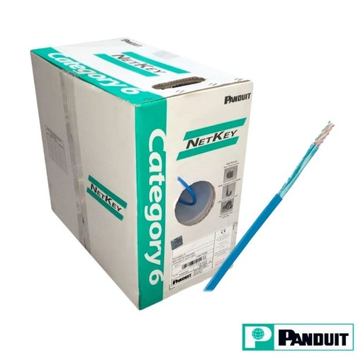 PUR6004BU-FE-Caja de cable UTP de 4 pares, CAT 6, tipo CMR, color Azul (Panduit Pan-Net)