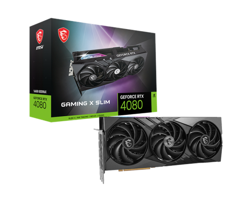 [824142346600] MSI - PCI Express 4.0 - NVIDIA - NVIDIA 4080 - GDDR6X SDRAM - 16G Gaming X Slim