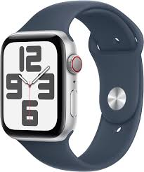 [MREC3CL/A] Apple Watch SE (GPS) - 2ª generación - 44 mm - aluminio plateado - reloj inteligente con pulsera deportiva - fluoroelastómero - azul tormenta - tamaño de la banda: S/M - 32 GB - Wi-Fi, Bluetooth - 32.9 g