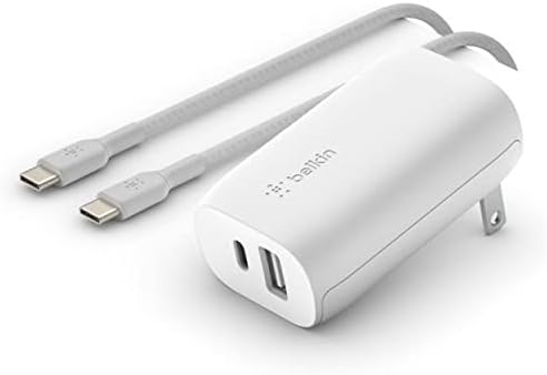 [WCA006dq1MWH-B5] Belkin - Adaptador de corriente - tecnología PPS - 20 vatios - 3 A - Fast Charge, Suministro de energía 3.1 (24 pin USB-C) - blanco - para Apple iPhone 14, 14 Plus, 14 Pro, 14 Pro Max