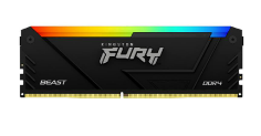 [KF436C18BB2A/32] Kingston FURY Beast RGB - DDR4 - módulo - 32 GB - DIMM de 288 contactos - 3600 MHz / PC4-28800 - CL18 - 1.35 V - sin búfer - no ECC - negro