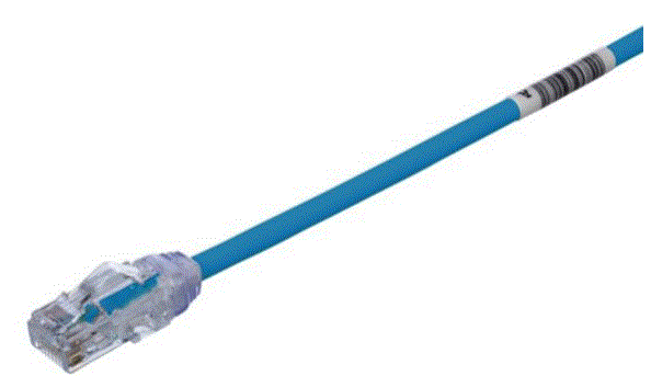 [UTP28X1BU] UTP28X1BU-/Cable de conexión de cobre UTP de 28 AWG Cat 6A, 1 pie, azul