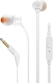 [JBLT110WHTAME] JBL - Headphones - T110 Wired In-ear White (S. Am