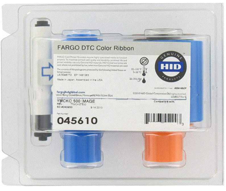 [YMCKO #45610] YMCKO #45610-Cinta de color original Fargo/para impresora Fargo DTC1500