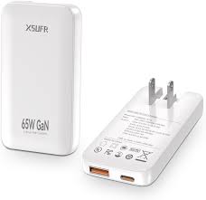 [KMC-490] Klip Xtreme - Power converter / charger - 65 Watt - 2 x 24 pin USB-C - Laptop / Macbooks / Notebook / Cellular phone / Tablet - Wall - Para Smartphones, tablets, small devices - Slim