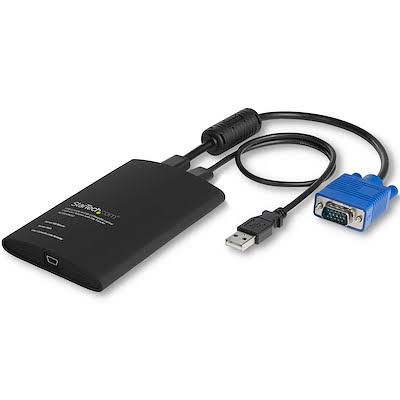 [NOTECONS02X] StarTech.com Consola KVM de Ordenador Portátil a Servidor con Carcasa Resistente - Adaptador Crash Cart con Transferencia de Ficheros - Conmutador KVM - 1 x KVM port(s) - 1 usuario local - sobremesa