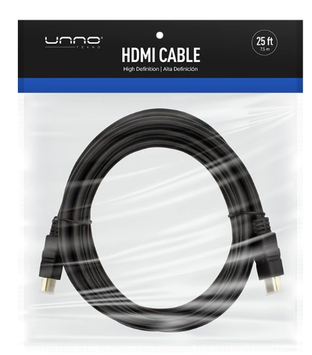 CB4125BK - El Cable HDMI Unno Tekno CB4125BK 7.5 metros (25 pies)